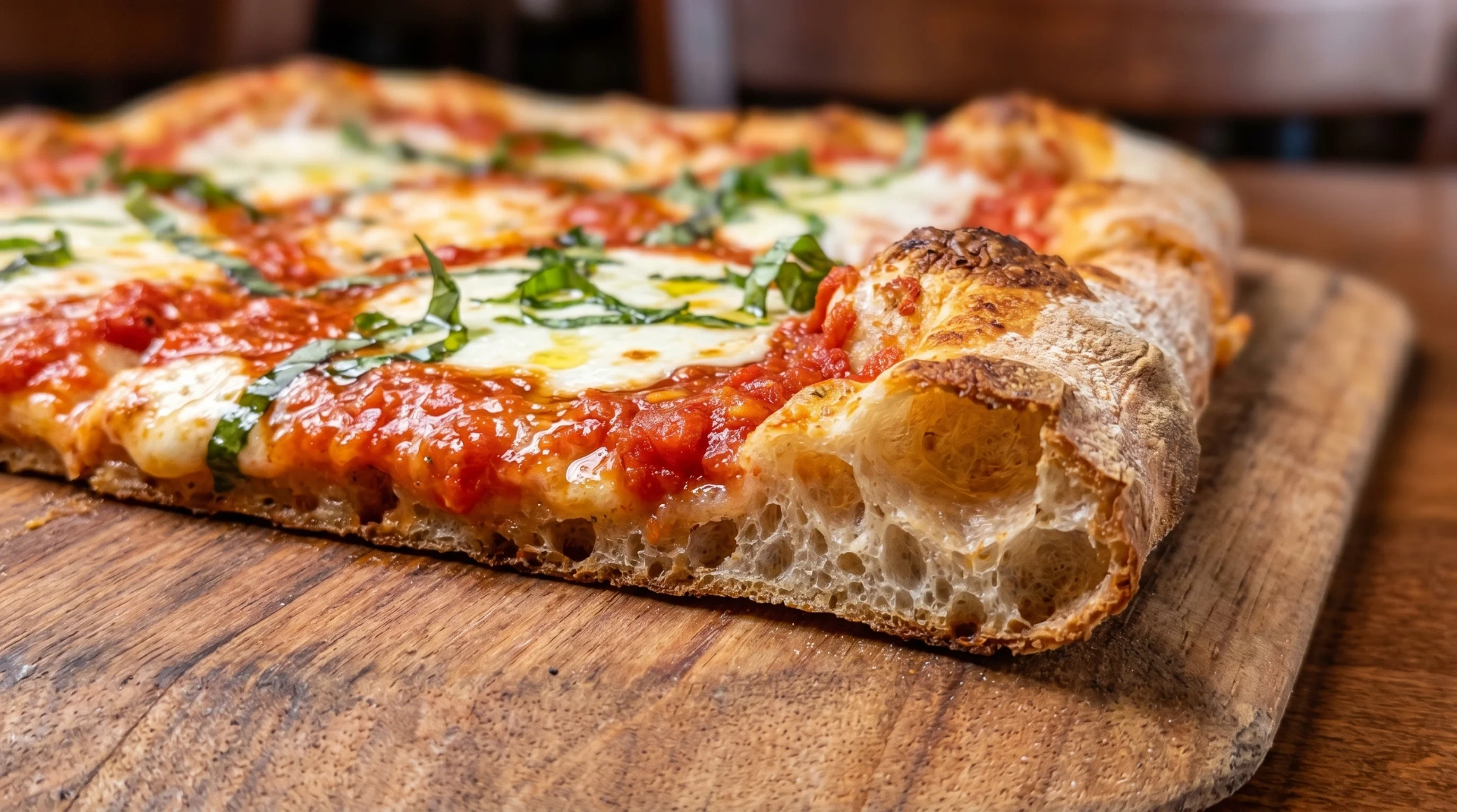 Artisan square-cut pizza from Pittston